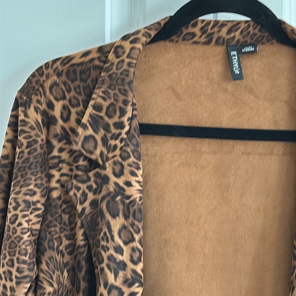 UEC Ethyl Clothing Vegan Faux Suede Cheetah Duster Size XL - Picture 2 of 11